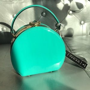 La Terre Fashion Vegan Leather Turquoise Bag